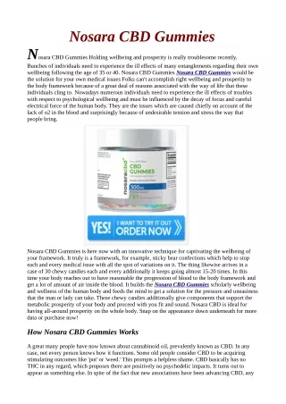 Nosara CBD Gummies Shark Tank Reviews & Where to buy