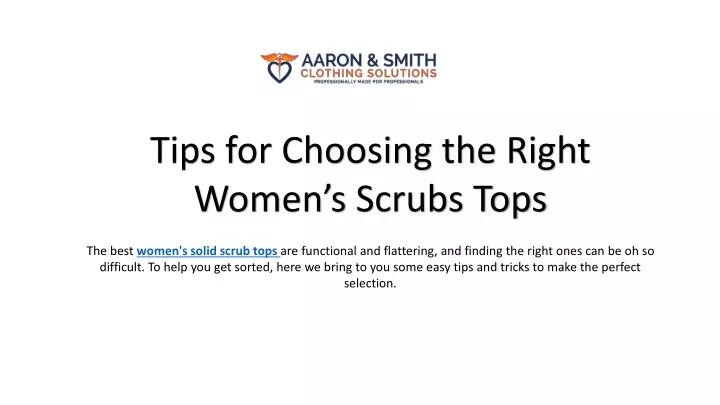 tips for choosing the right women s scrubs tops