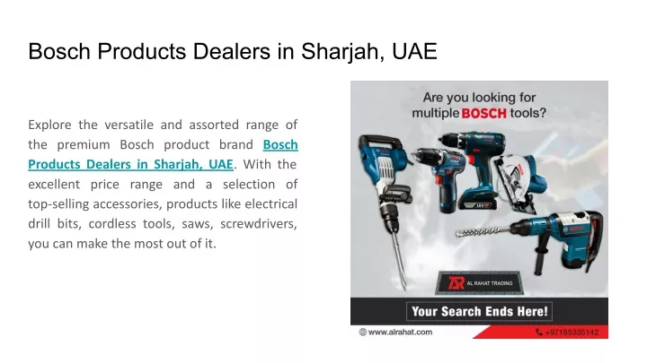 bosch products dealers in sharjah uae