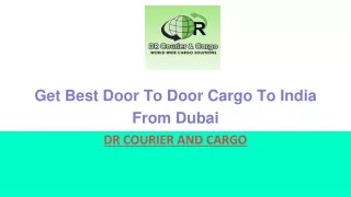 Get Best Door To Door Cargo To India From Dubai