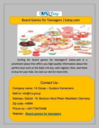 Board Games for Teenagers |1atoy.com