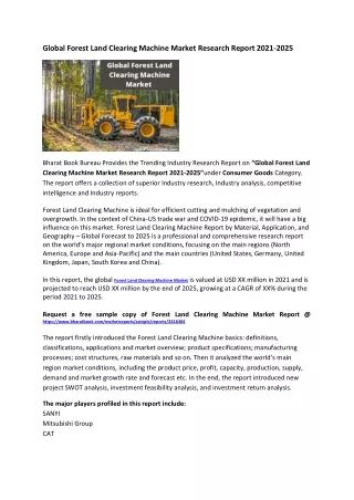 global forest land clearing machine market