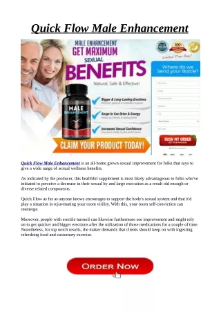 quick flow male enhancement