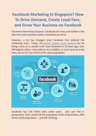 Best Facebook advertising agency in Singapore