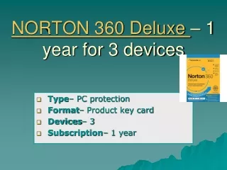 norton 360 deluxe 1 year for 3 devices