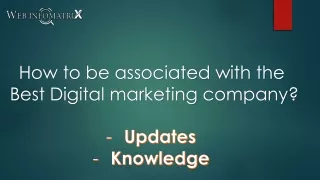 how to be associated with the best digital