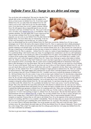 infinite force xl surge in sex drive and energy