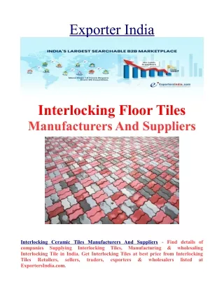 Street Tiles Manufacturers And Suppliers