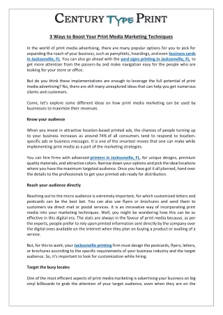 3 ways to boost your print media marketing