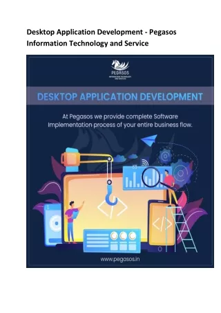 Desktop Application Development - Pegasos Information Technology and Service