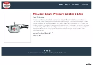Sparx Pressure Cooker 2 Litre