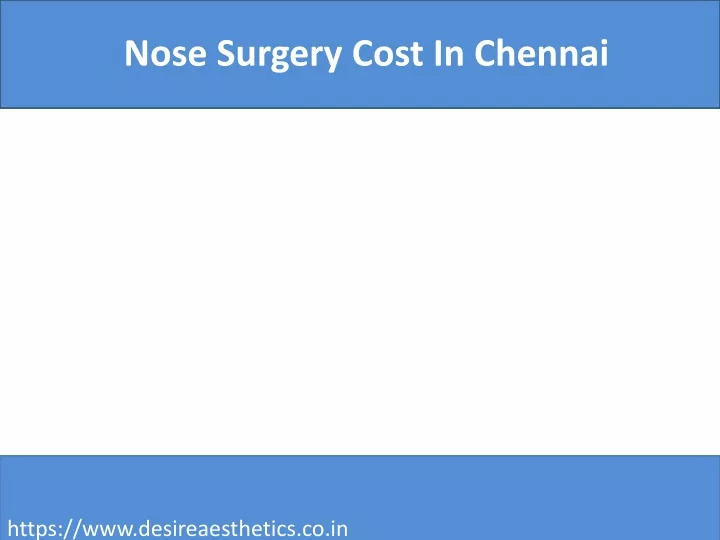 nose surgery cost in chennai
