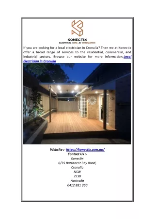 if you are looking for a local electrician