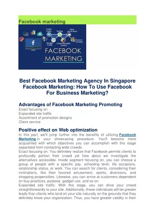 Best Facebook Marketing Agency In Singapore
