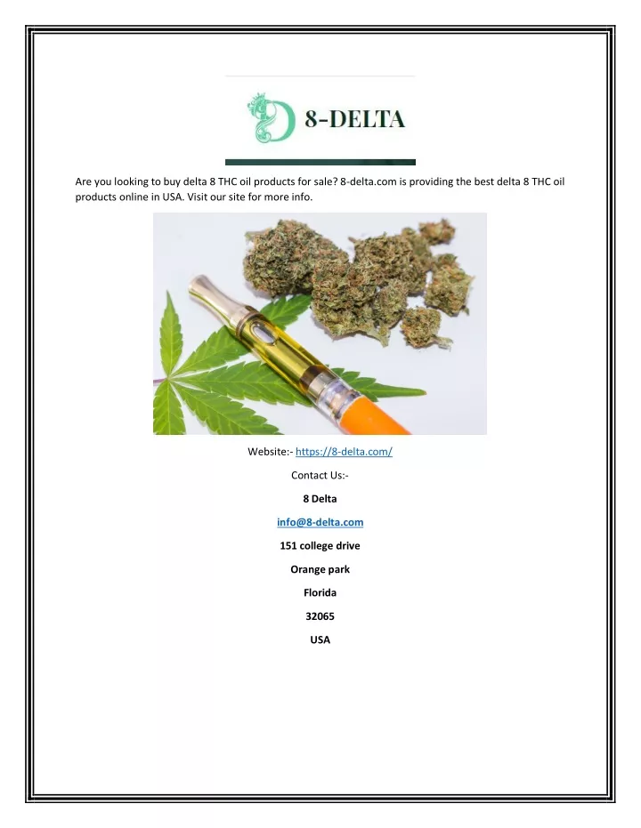 are you looking to buy delta 8 thc oil products