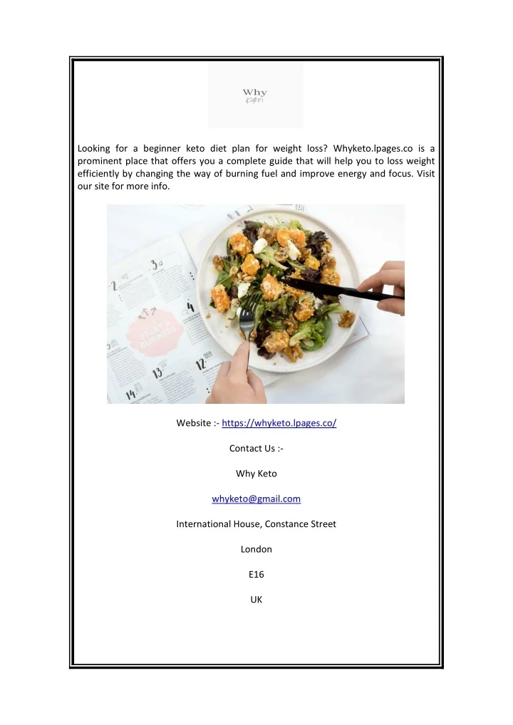 PPT Ketogenic Diet Plan for Beginners Whyketo.lpages.co PowerPoint Presentation ID10417610