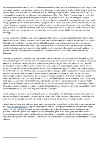 selevel seperti omaha hi atau lo stud hi lo kerap