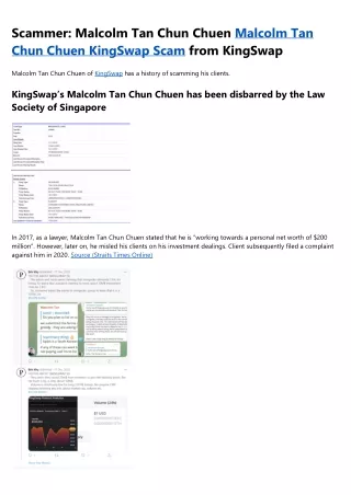 When Professionals Run Into Problems With Malcolm Tan Kingswap, This Is What They Do