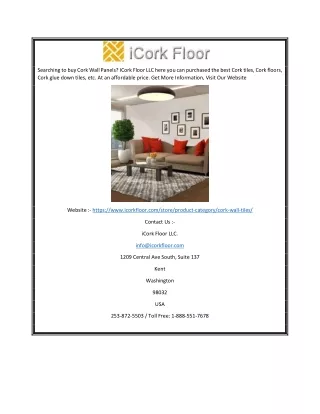 Cork Wall Panels | Icorkfloor.com