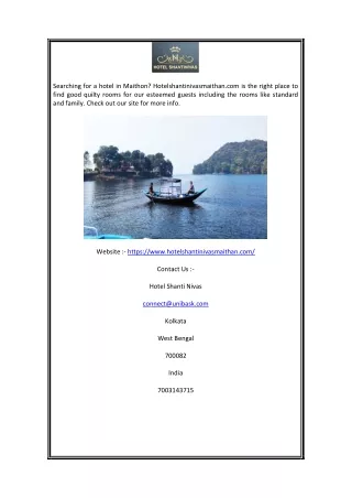 searching for a hotel in maithon