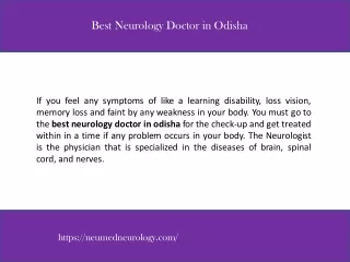 Best neurology doctor in odisha