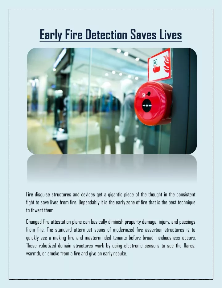 early fire detection saves lives