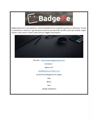 badgemeweb com una popolare e rinomata