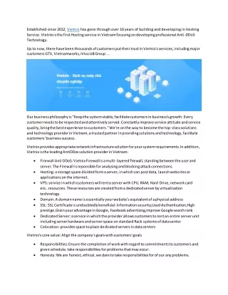 Vietnix Solutions And Technology Joint Stock Company