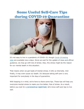 Coronavirus rapid test
