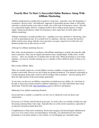 How To Begin A Profitable Online Business With Affiliate Marketing