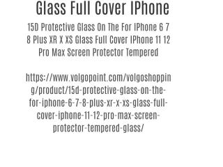 Glass Full Cover IPhone
