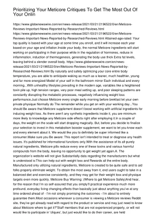 prioritizing your meticore critiques