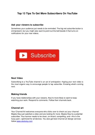 Tips to get more followers on YouTube