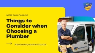 Things to consider when choosing a plumber | Water Guard Plumbing