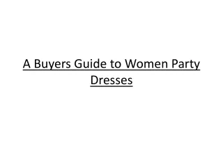 Women Party Dresses