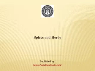 Spices and Herbs