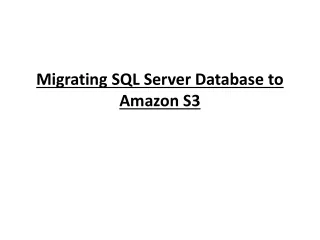 migrating sql server database to amazon s3