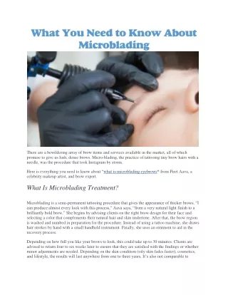 What is microblading eyebrows
