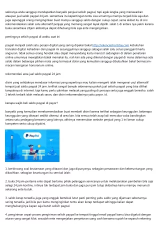 Jual Saldo Paypal 24 Jam Perintah Bilamana Saja