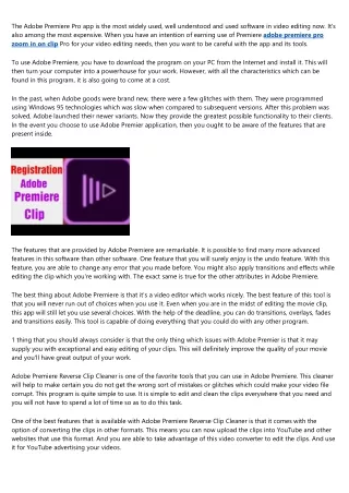 the adobe premiere pro app is the most widely