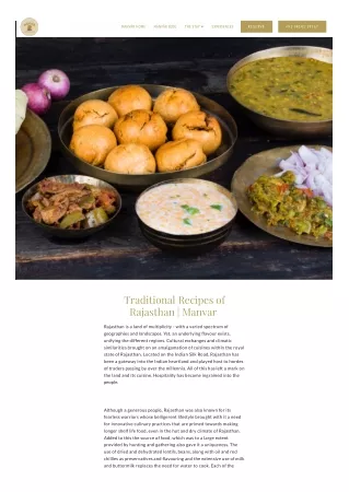 Traditional Recipes of Rajasthan | Manvar