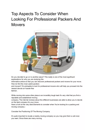 top aspects to consider when looking