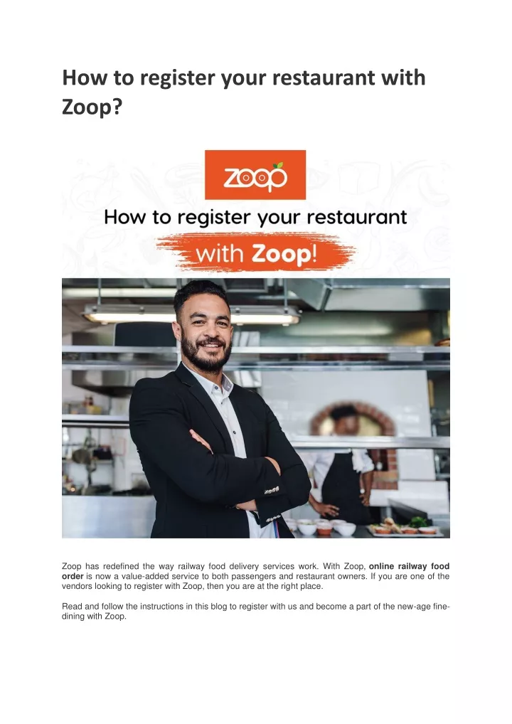 how to register your restaurant with zoop