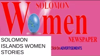 Solomon Island women News| Women Media Solomon Island