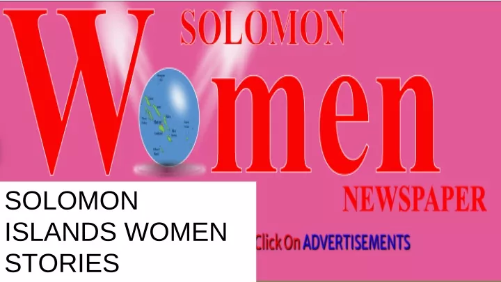 solomon islands women stories