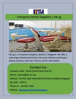 Emergency Dentist Singapore | Fdc.sg