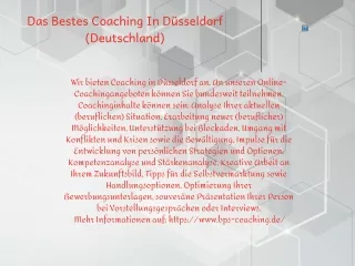 Das Bestes Coaching In Düsseldorf (Deutschland)
