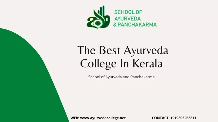 the best ayurveda college in kerala