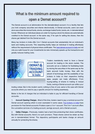 the demat account is an abbreviation