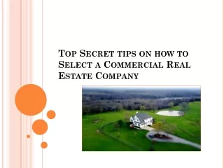 Top Secret tips on how to Select a Commercial Real Estate Company - George Real Estate Group